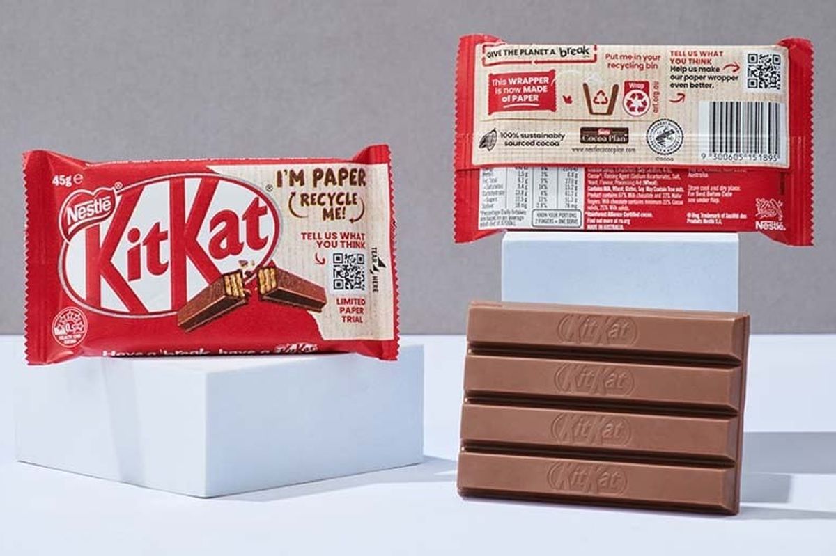 Nestlé trials recyclable paper packs for KitKat