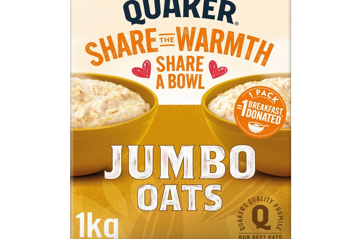 Quaker to donate up to 2.5 million warm breakfasts to those in need