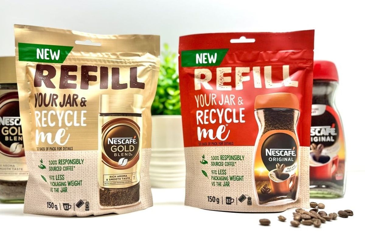 Nescafé introduces new refill pouch with less packaging