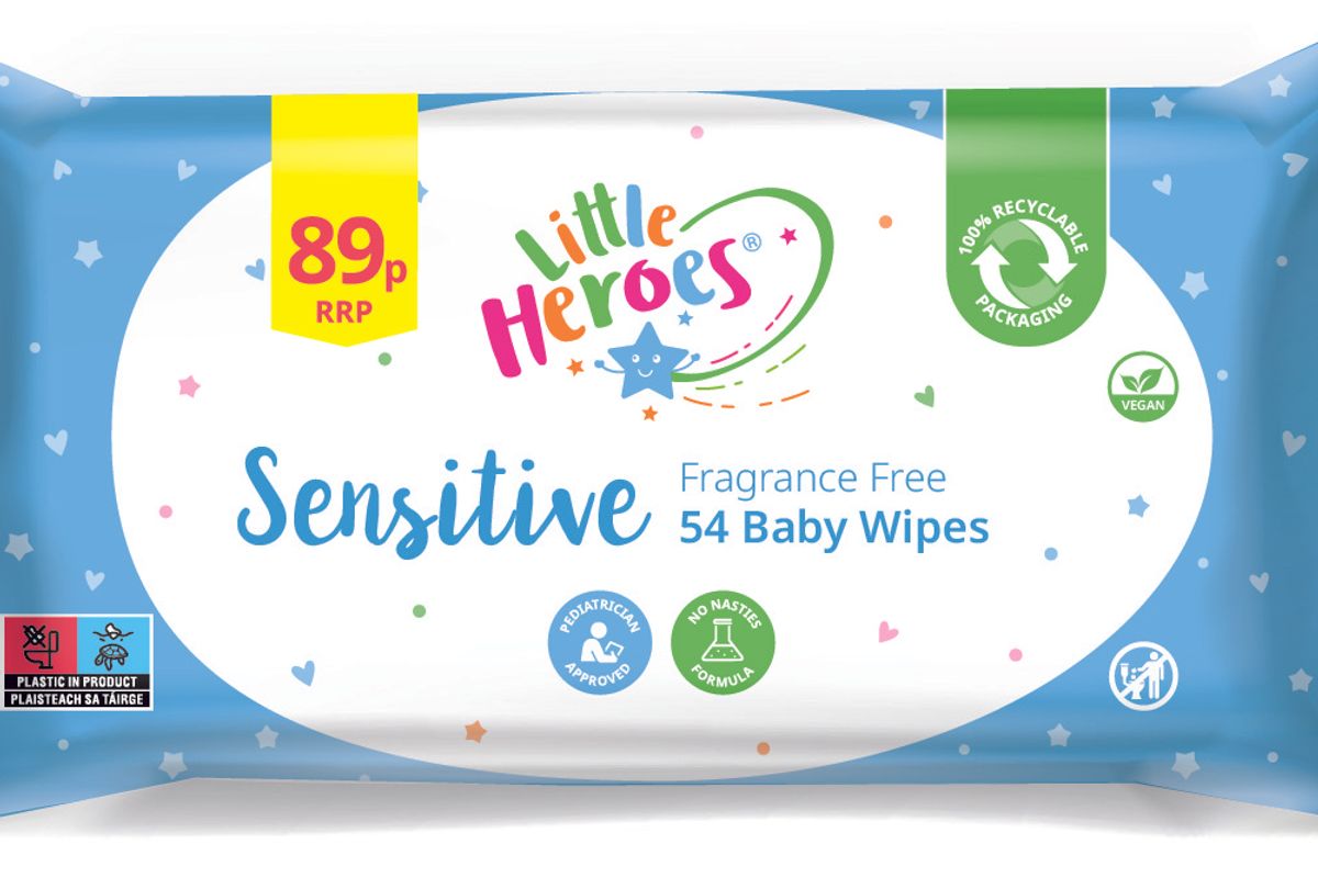 Little Heroes Sensitive Baby Wipes launch in price-marked packs