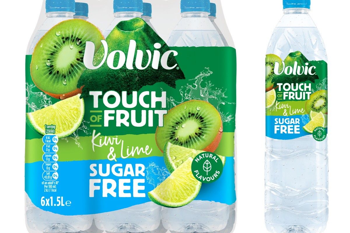 Volvic adds new Kiwi & Lime flavour to its Touch of Fruit Sugar Free range