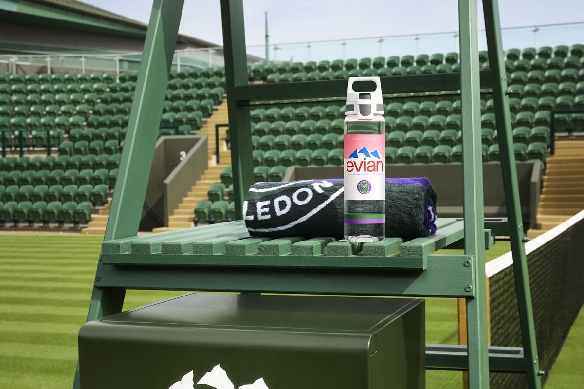 evian to launch refill water system and reusable bottle at Wimbledon