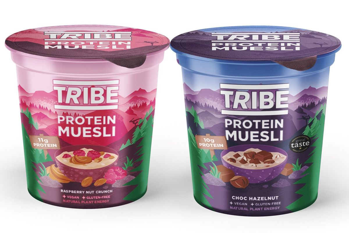 Tribe’s instant Protein Muesli Pots in sustainable packaging
