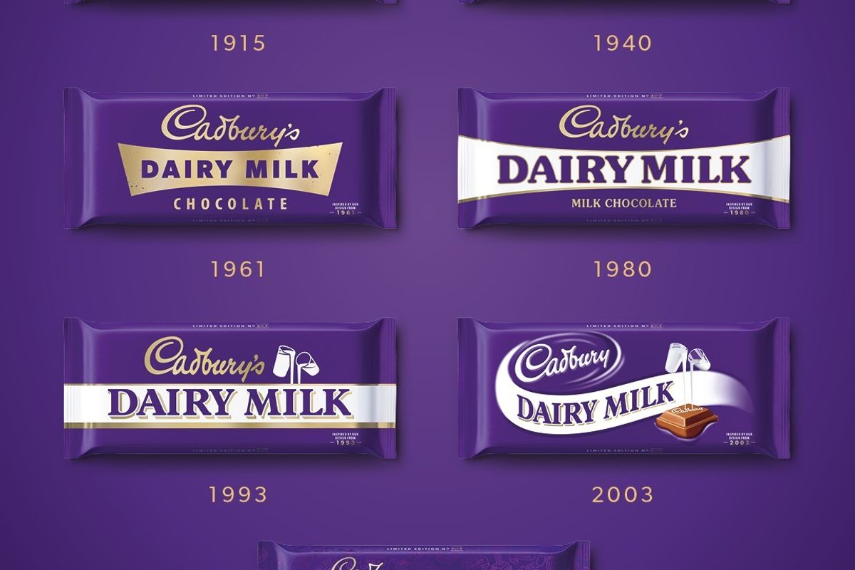 Cadbury brings back retro Cadbury Dairy Milk packaging to celebrate 200th year