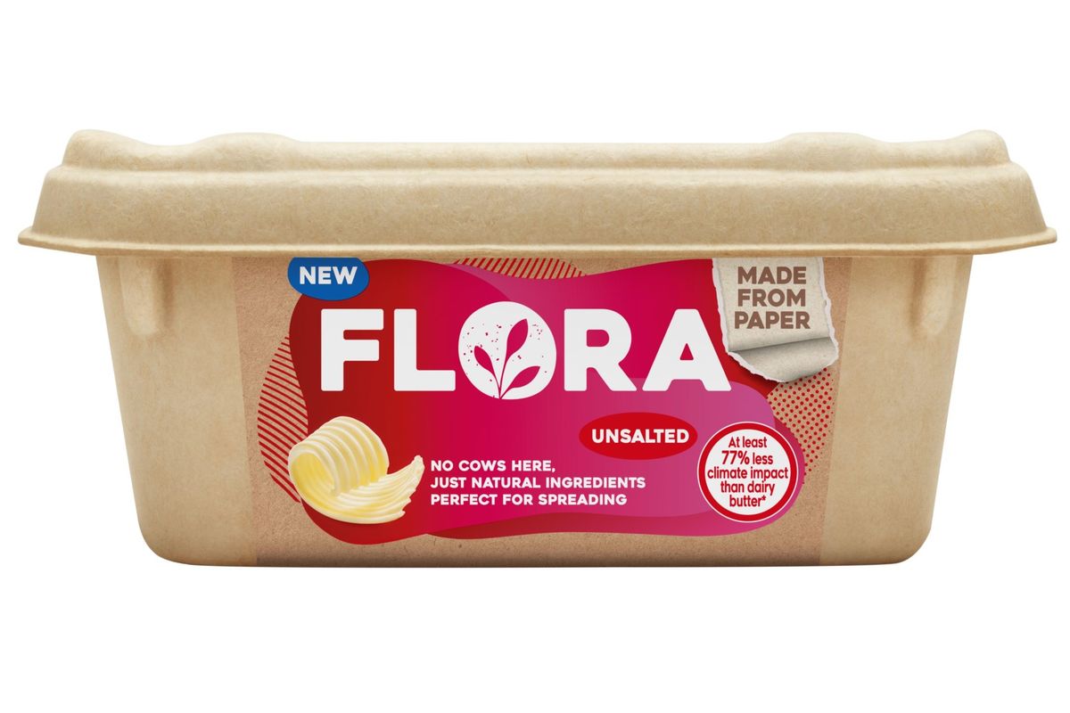 Upfield launches plastic-free, recyclable tub for its plant butters and spreads