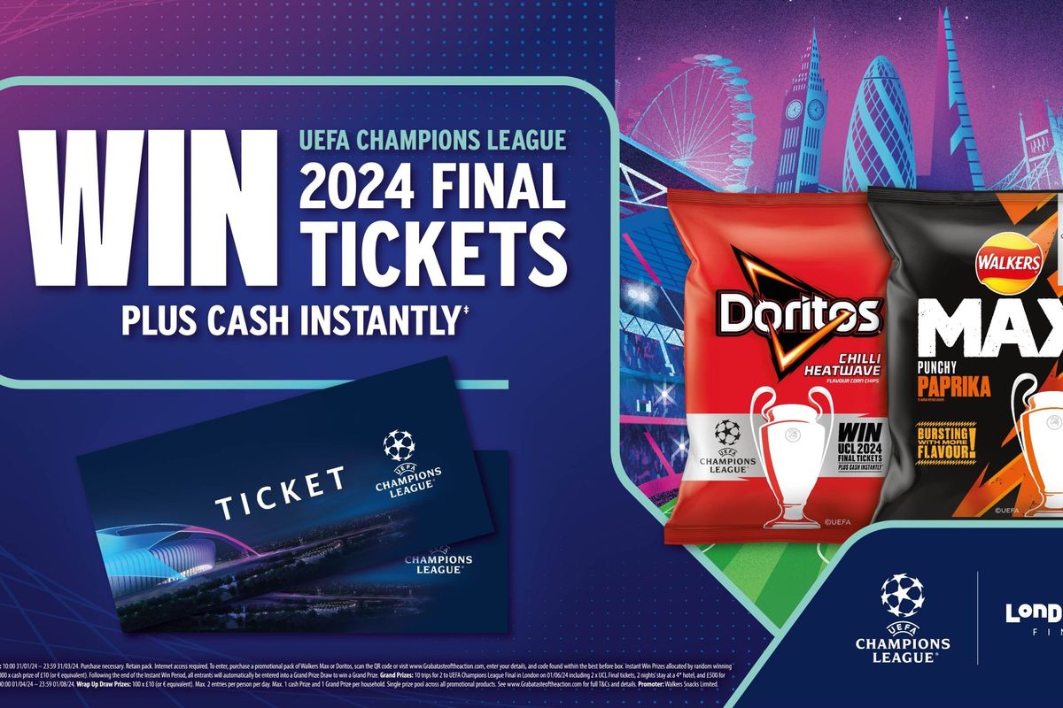 Walkers MAX, Doritos launch on-pack promo for Champions League final tickets