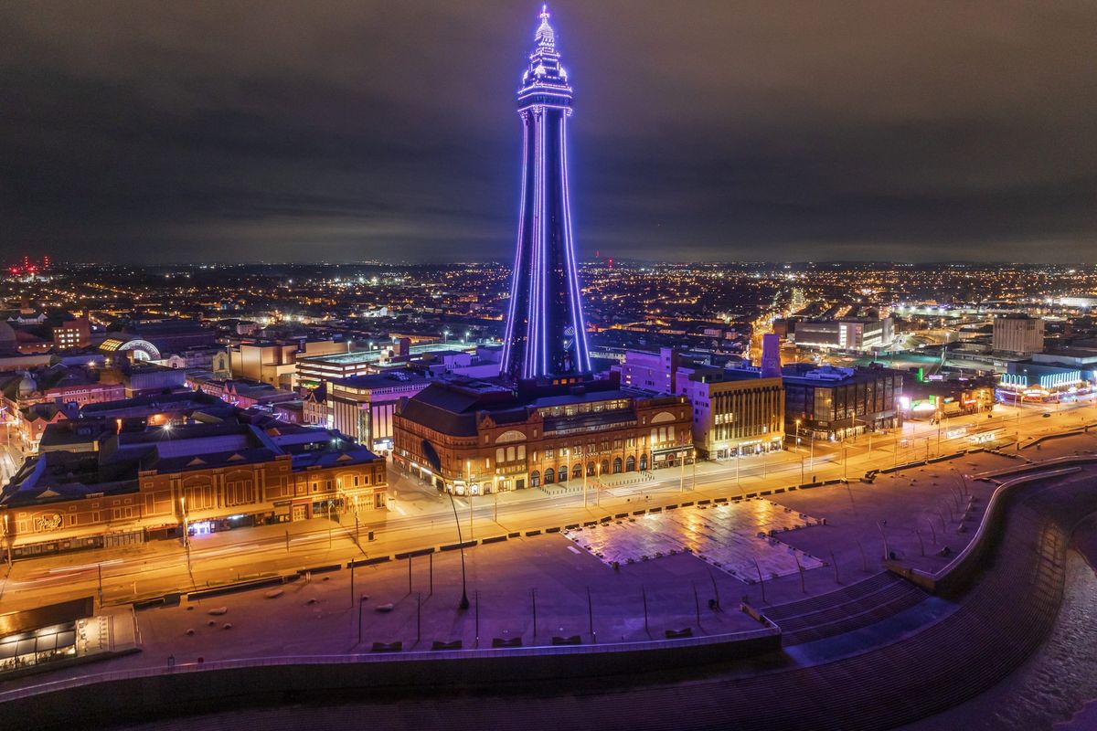 Blackpool Tower turns purple for Cadbury’s 200th anniversary