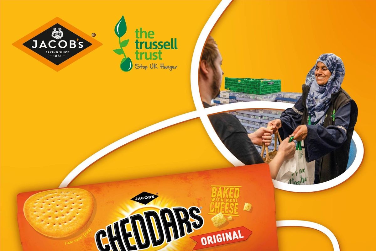 Jacob's launches on-pack initiative to raise £50,000 for Trussell Trust