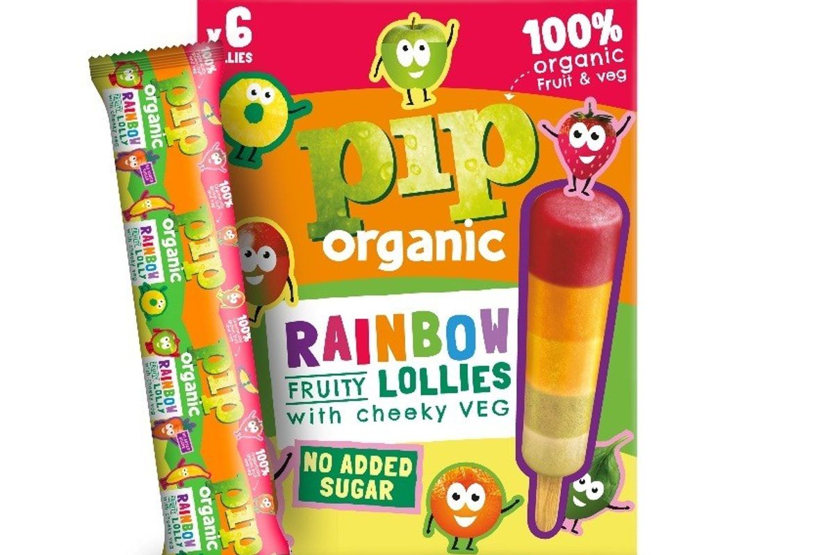 Pip Organic unveils new look for Rainbow Lollies