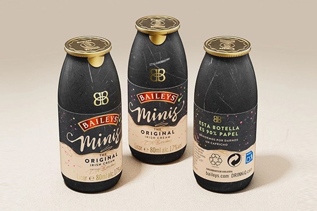 Diageo trials paper-based Baileys bottles