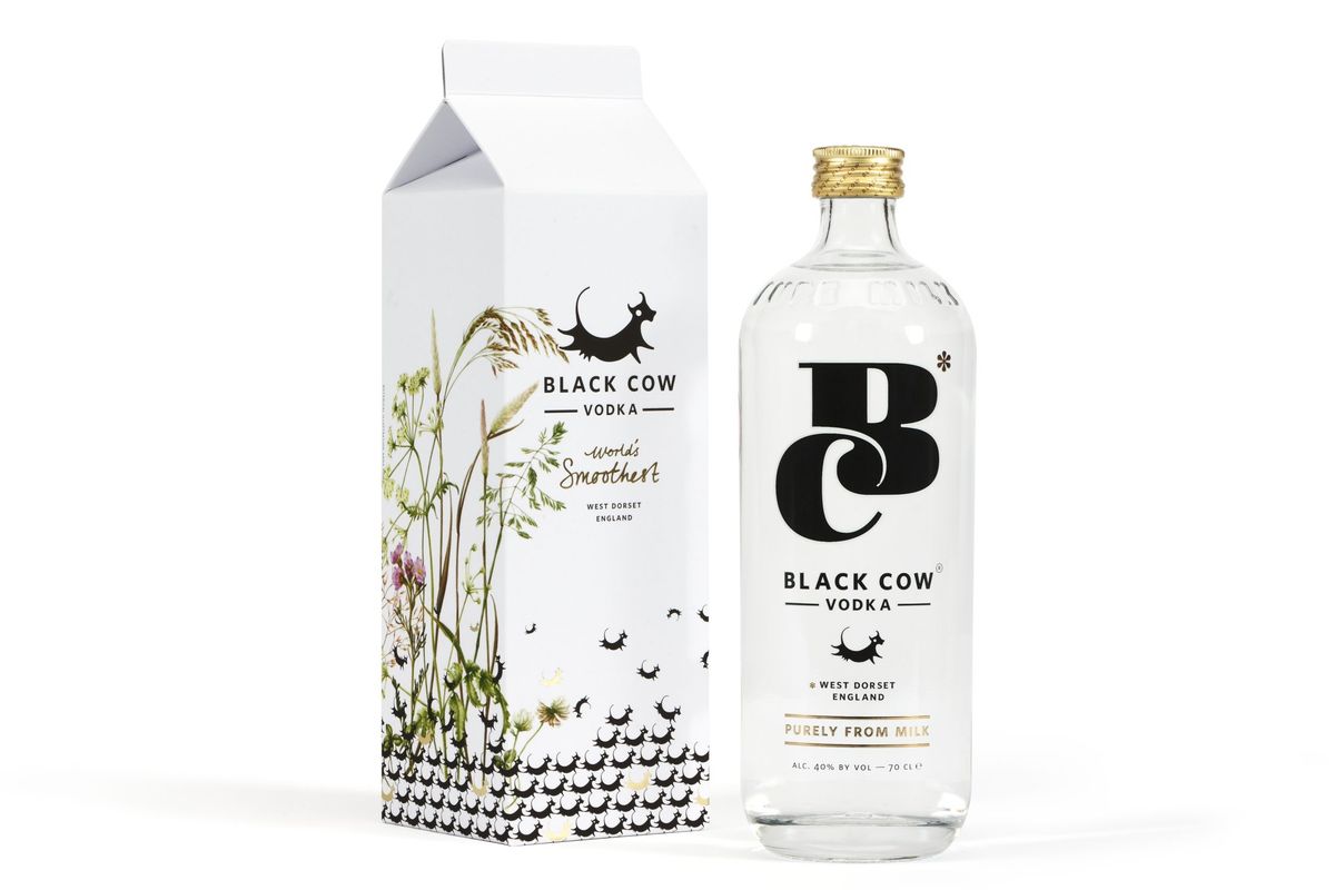 Milk vodka brand Black Cow launches new premium 'Milk Carton' packaging