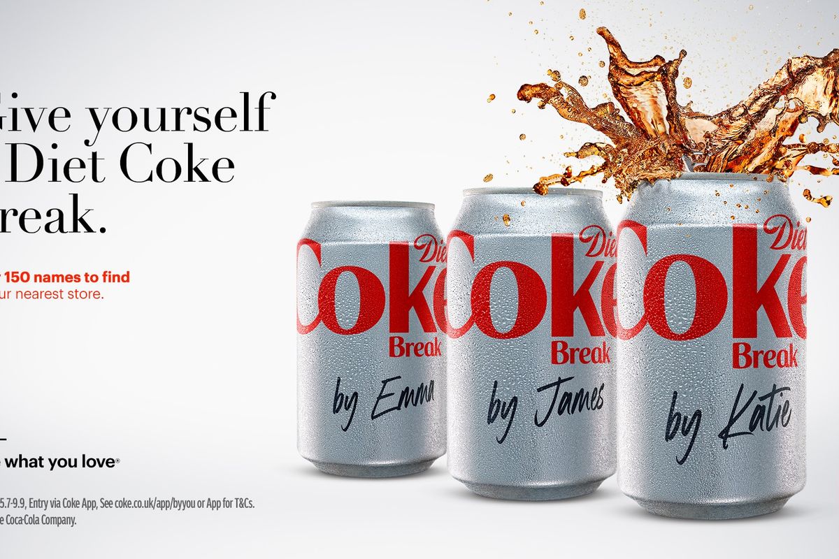 Diet Coke unveils personalised cans