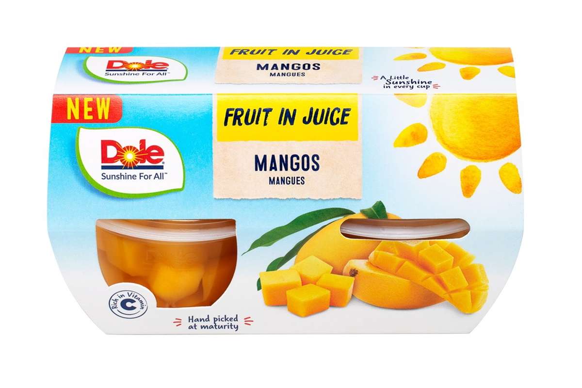 Dole Sunshine Company introduces two new flavours to Fruit in Juice cups range