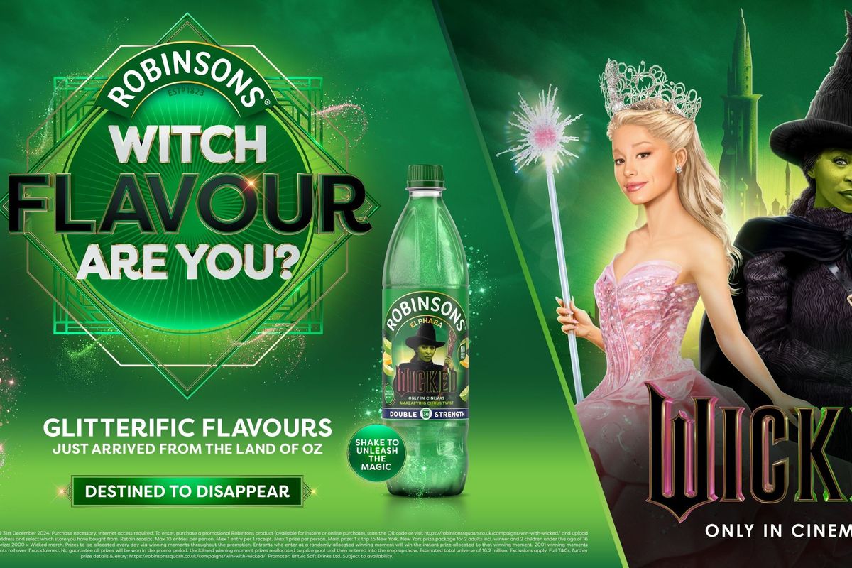 Robinsons limited edition flavours, on-pack promo with Universal Pictures’ ‘Wicked’ movie