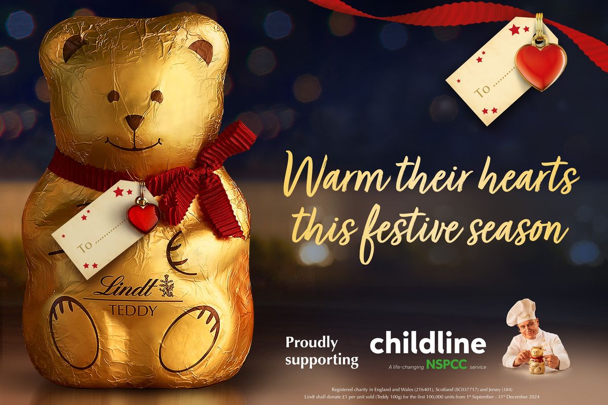 Lindt TEDDY raising funds for NSPCC this Christmas