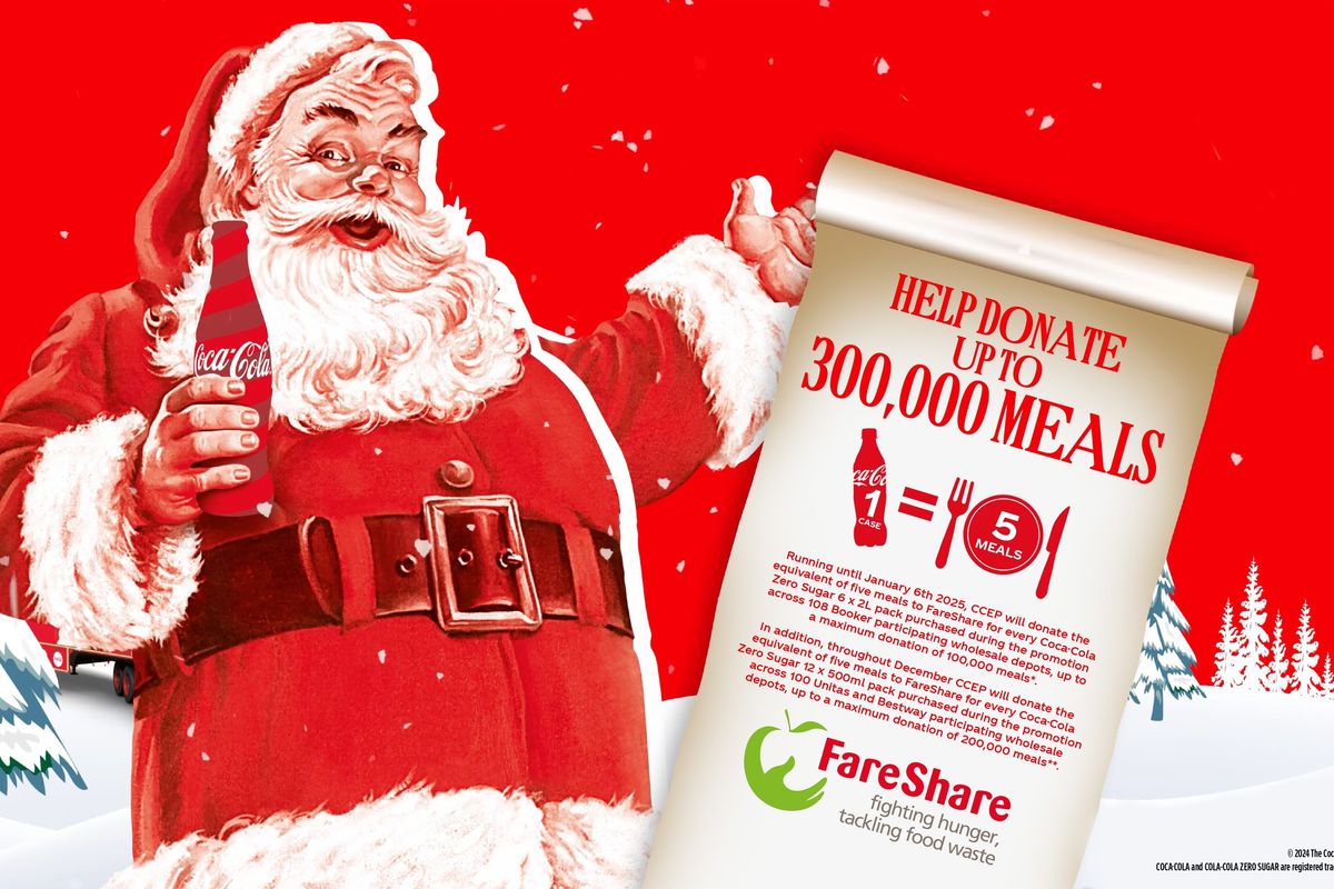 Coca-Cola Zero Sugar wholesale orders to donate up to 300,000 meals to FareShare