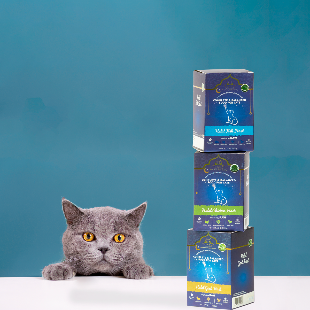 Tiana champions halal-friendly/freeze-dried cat food
