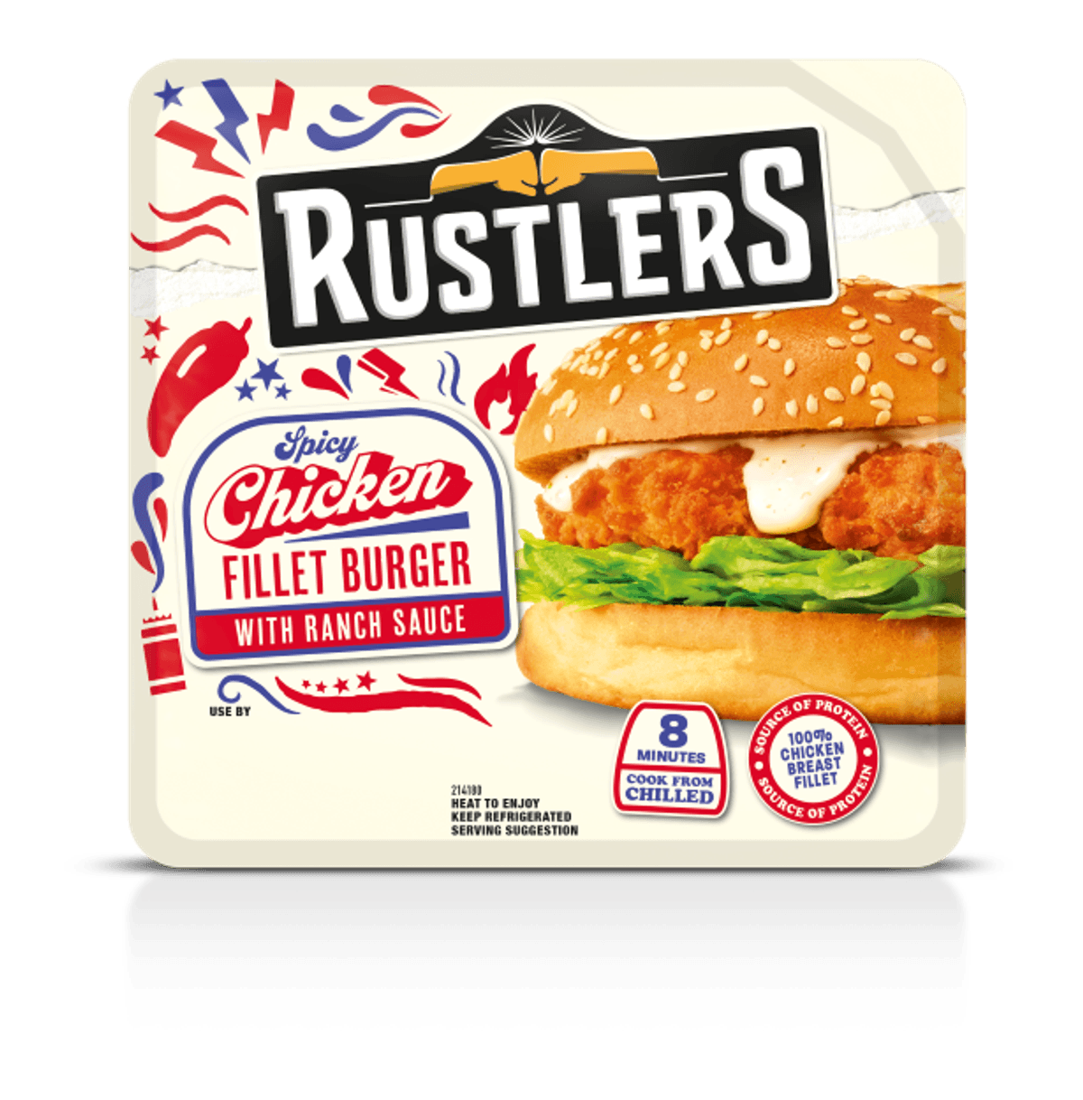 Rustlers taps into fried chicken obsession with spicy ranch burger