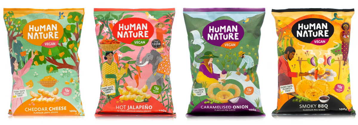 Human Nature plant-based snacks to be launched in the UK