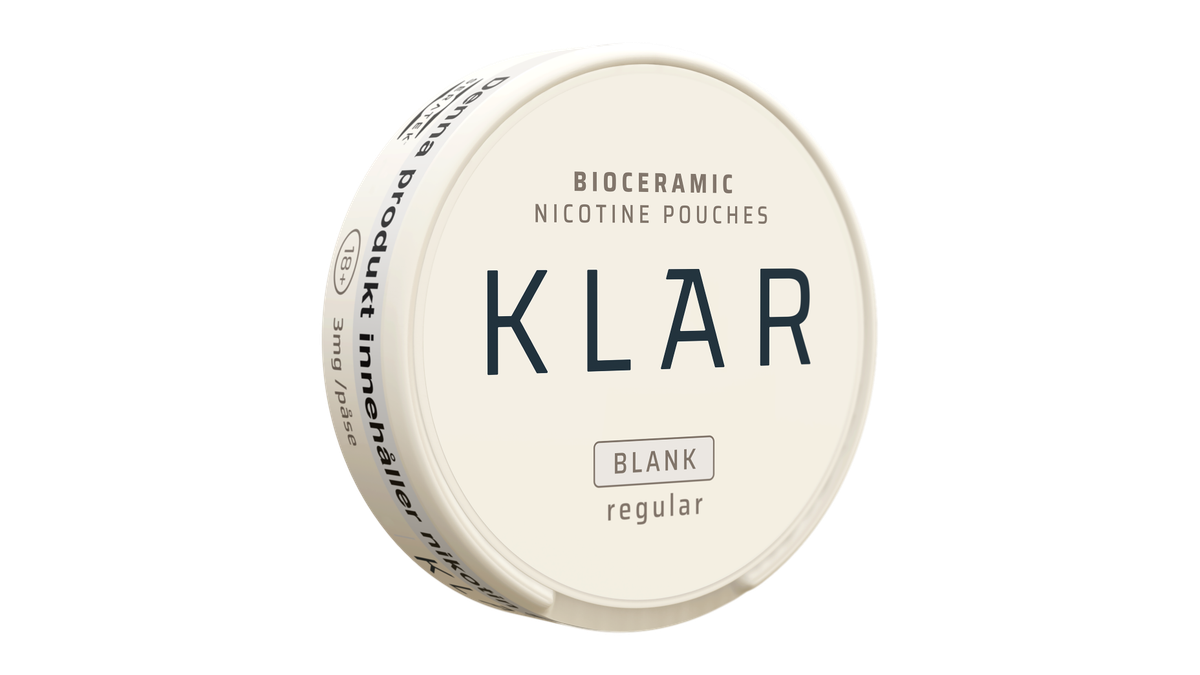 Swedish brand KLAR launches unflavoured bioceramic nic pouch