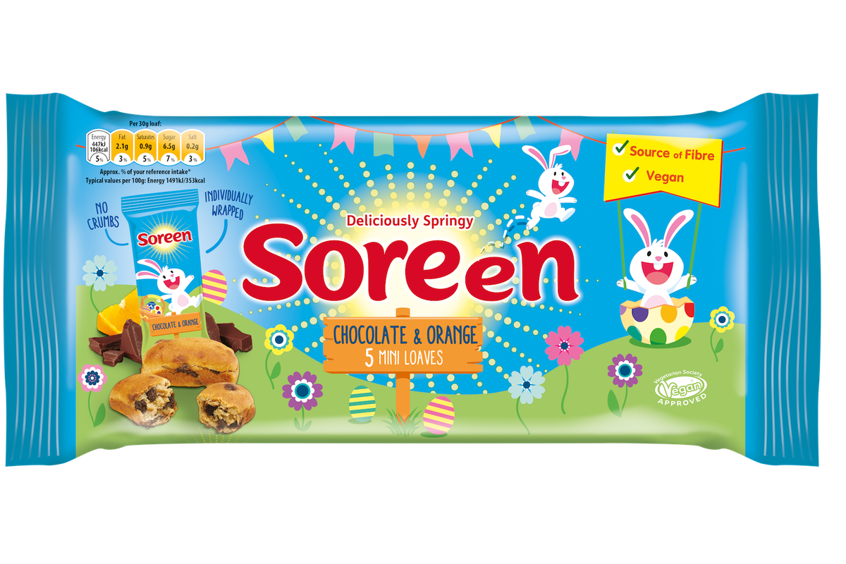 Soreen Choc & Orange Spring Mini Loaves back for Easter