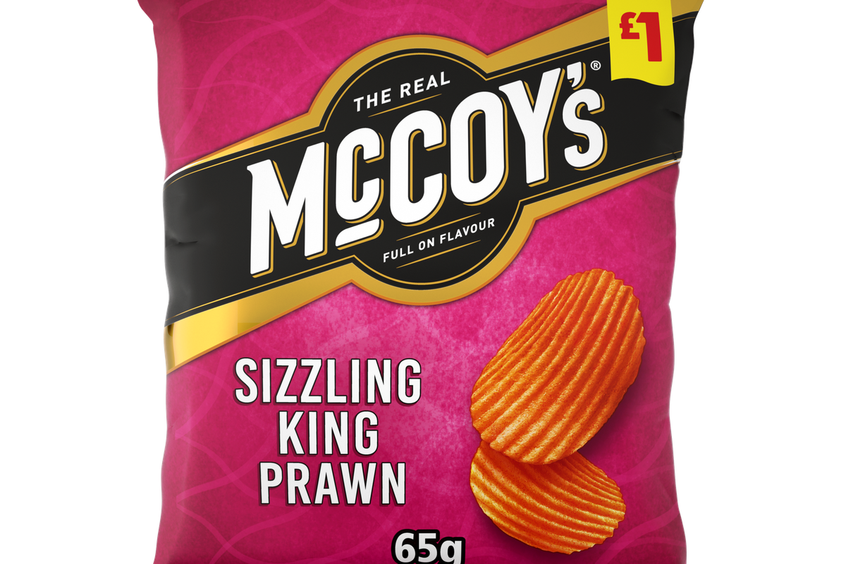 KP Snacks launches £1 PMP SKU with McCoy’s Sizzling King Prawn