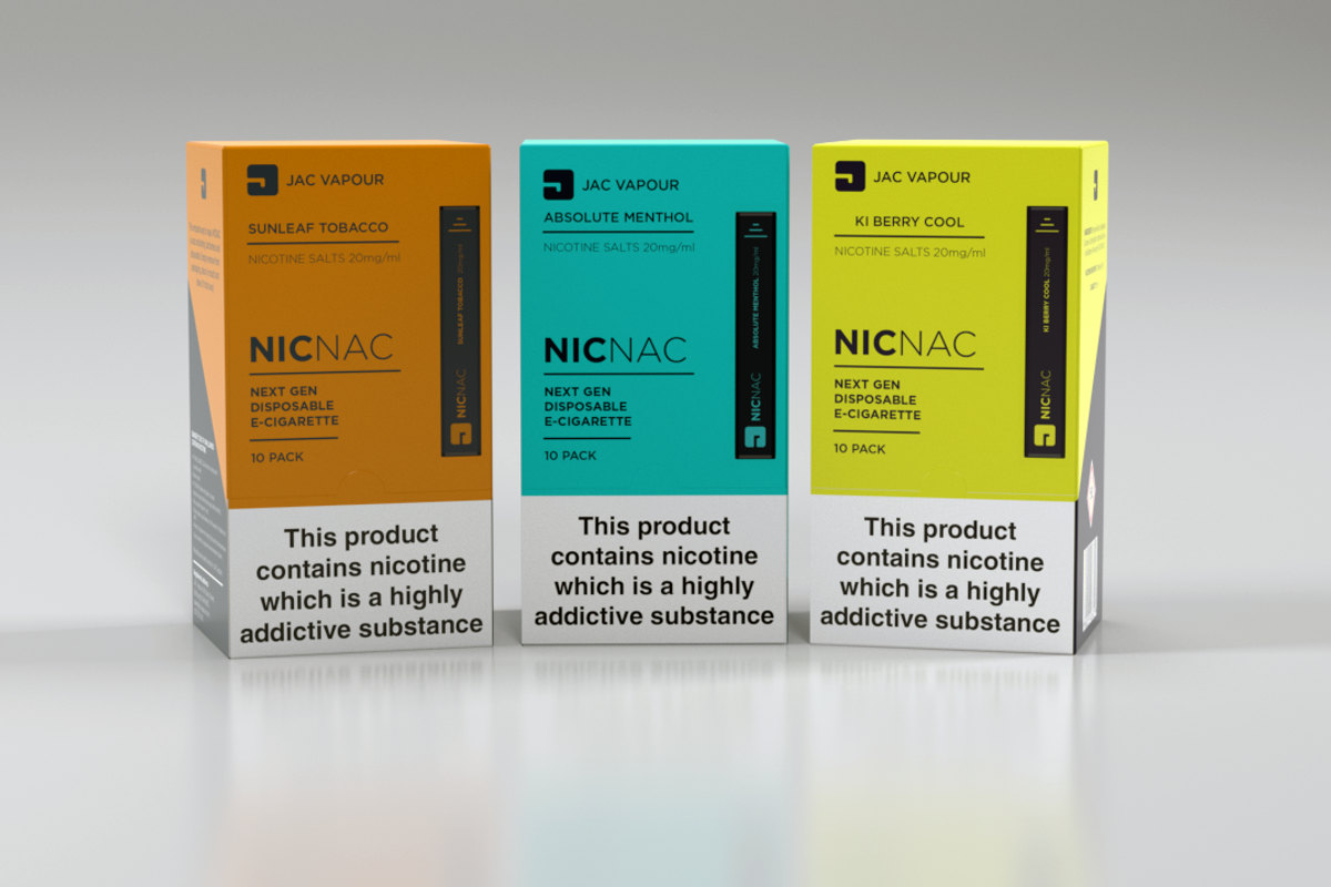 JAC Vapour disposable e-cig NICNAC now at Booker