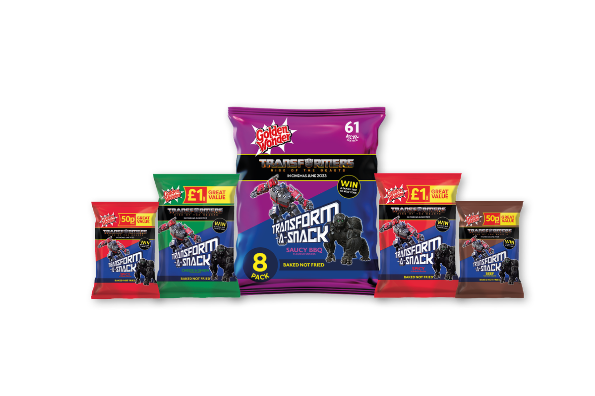 Blockbuster Transformers On-Pack Promotion from Golden Wonder