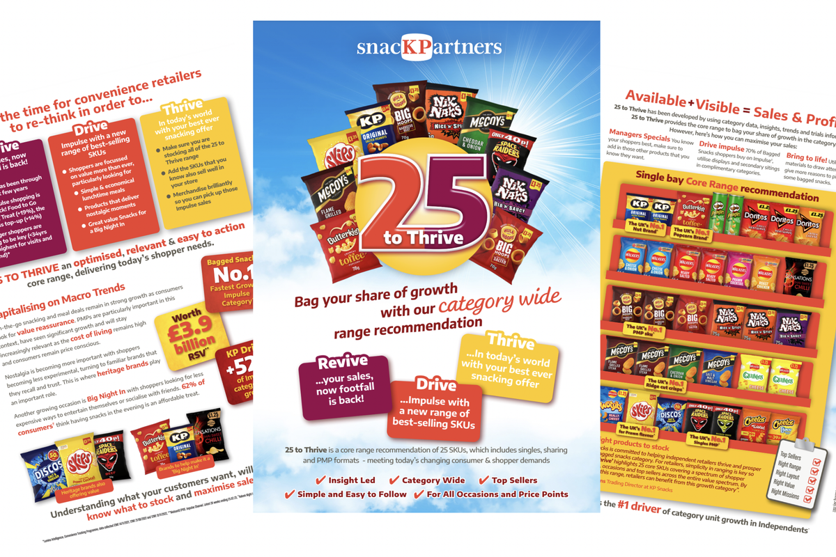KP Snacks launches new retailer ranging advice, ‘25 TO THRIVE’