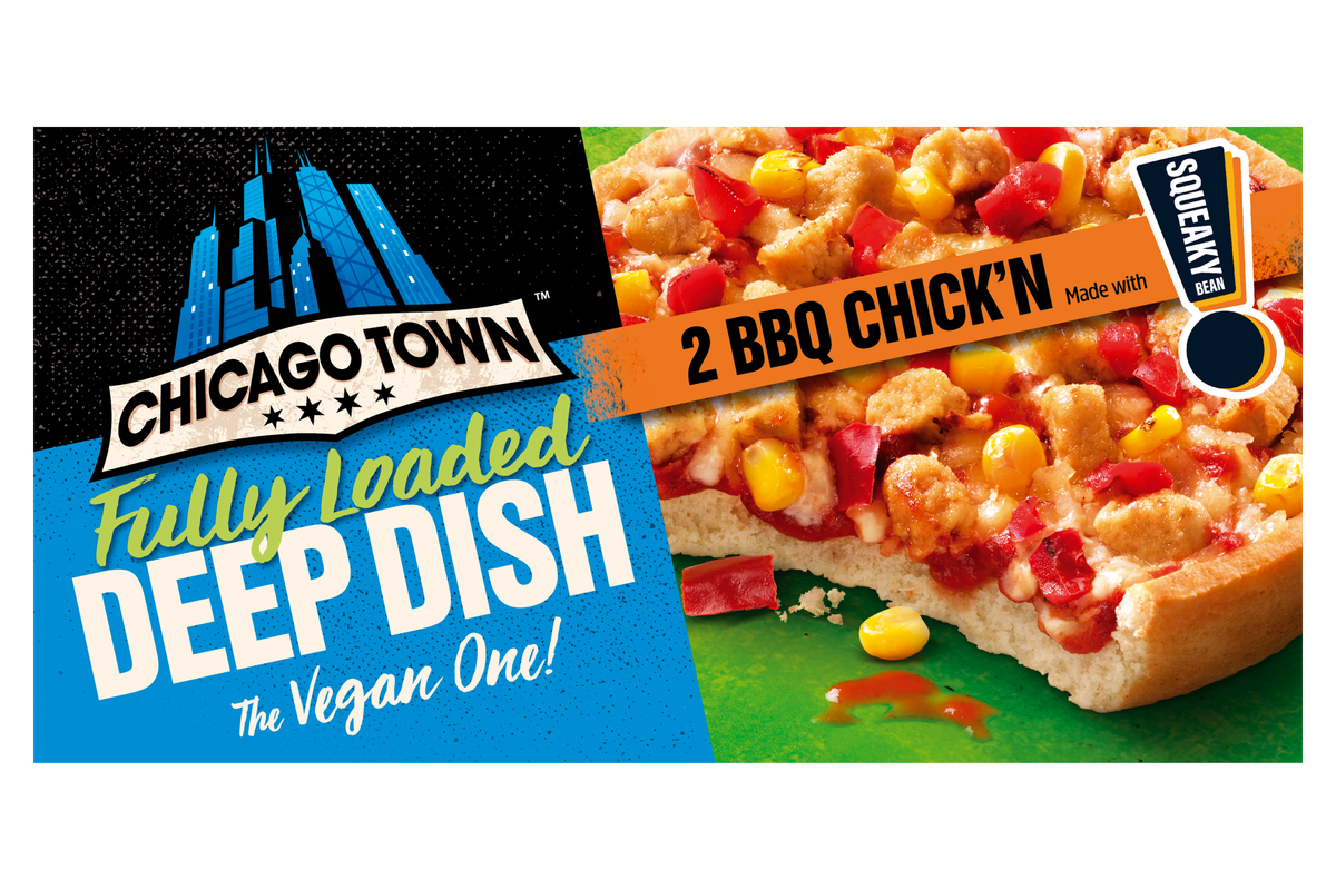 Chicago Town and Squeaky Bean launch new deep dish vegan BBQ Chick’n Pizza