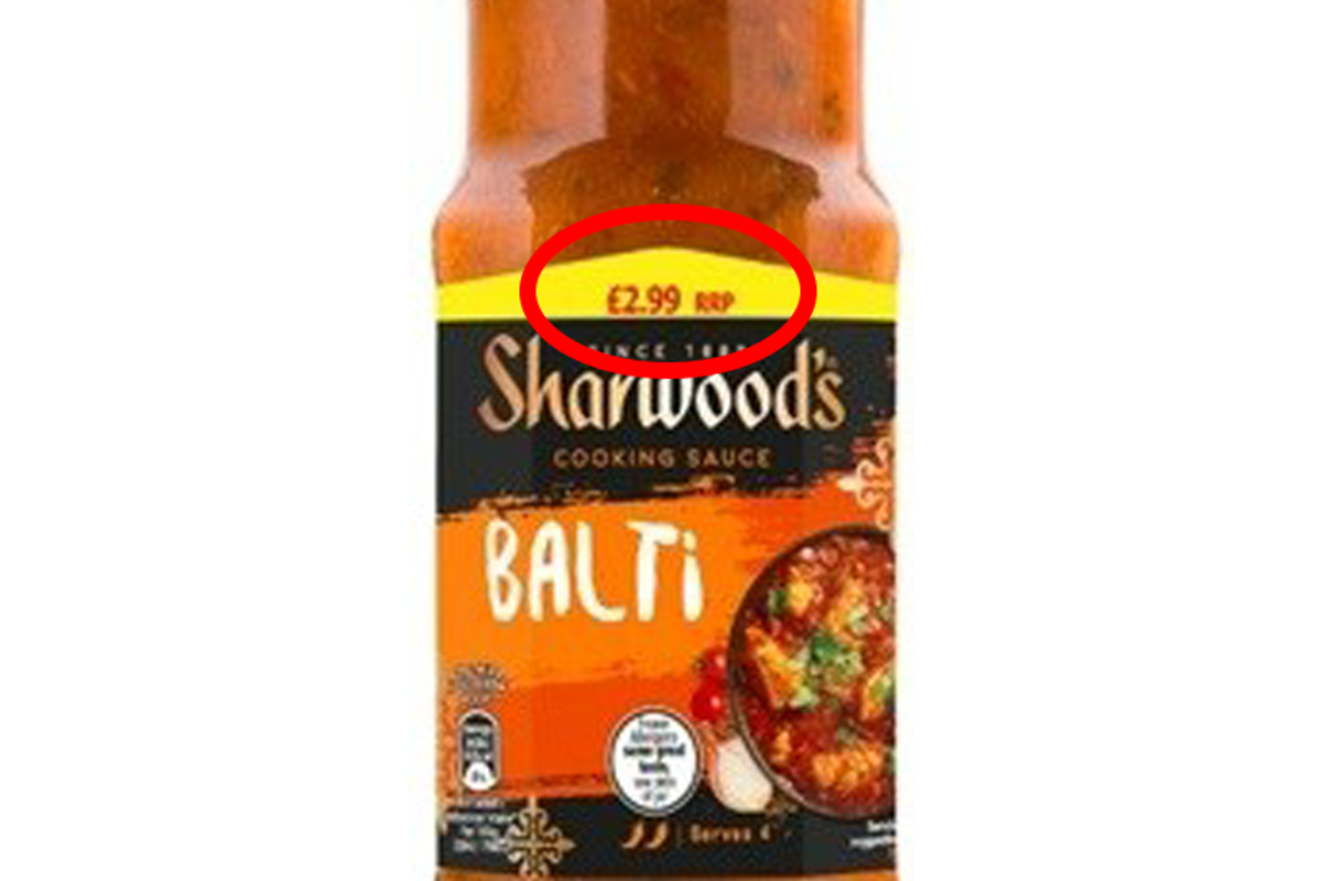 Premier Foods recalls selected PMPs of Sharwood’s Balti Cooking Sauce