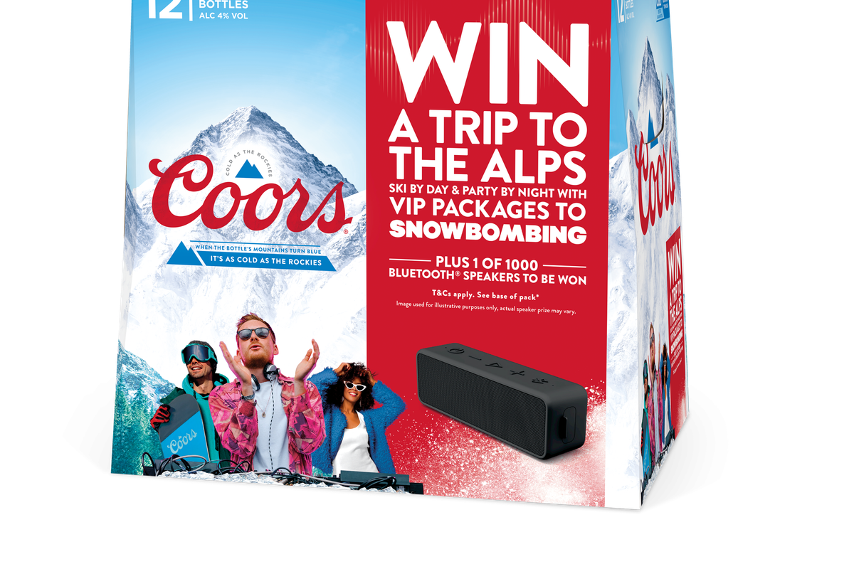 Coors fresh new TV ad campaign and on-pack promotion