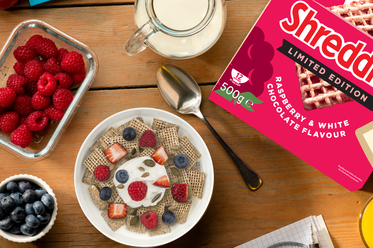 Shreddies Raspberry & White Chocolate relaunches with a non-HFSS twist