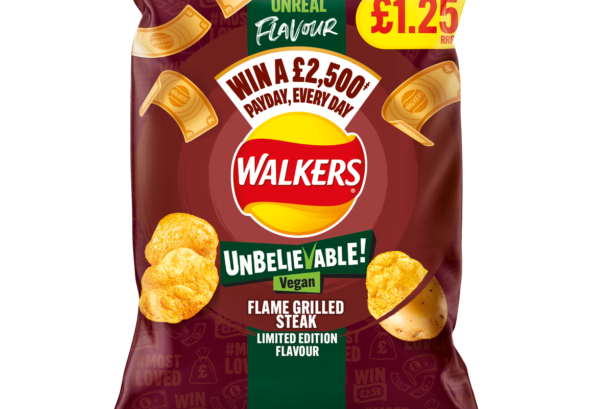 Walkers new limited-edition vegan crisps and on-pack promotion with daily £2,500 prizes