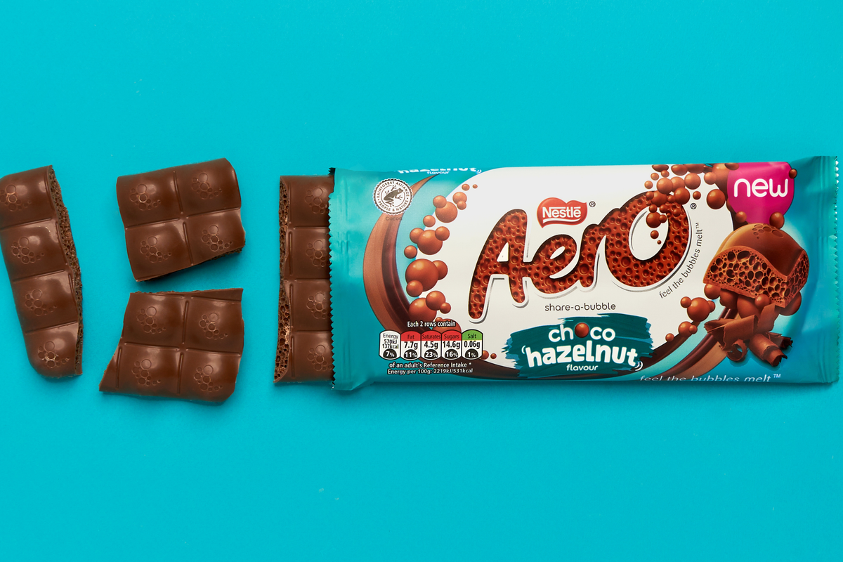 Nestlé Confectionery introduces Aero choco-hazelnut sharing bar