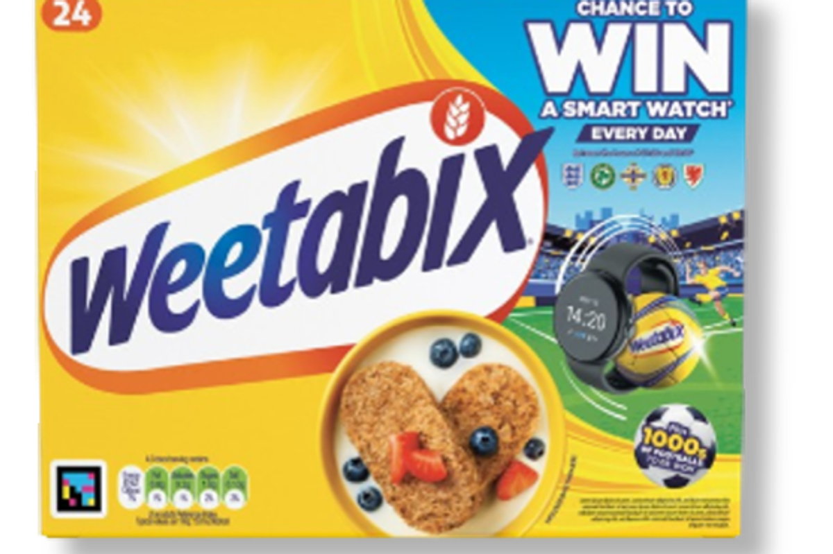 Weetabix unveils new football on-pack promo offering a smart watch every day