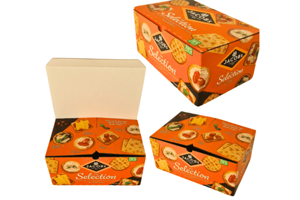 Jacob's Crackers Selection packs now come with 78 per cent less plastic