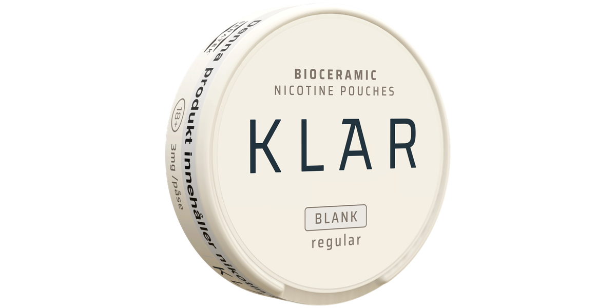 Swedish brand KLAR launches unflavoured bioceramic nic pouch