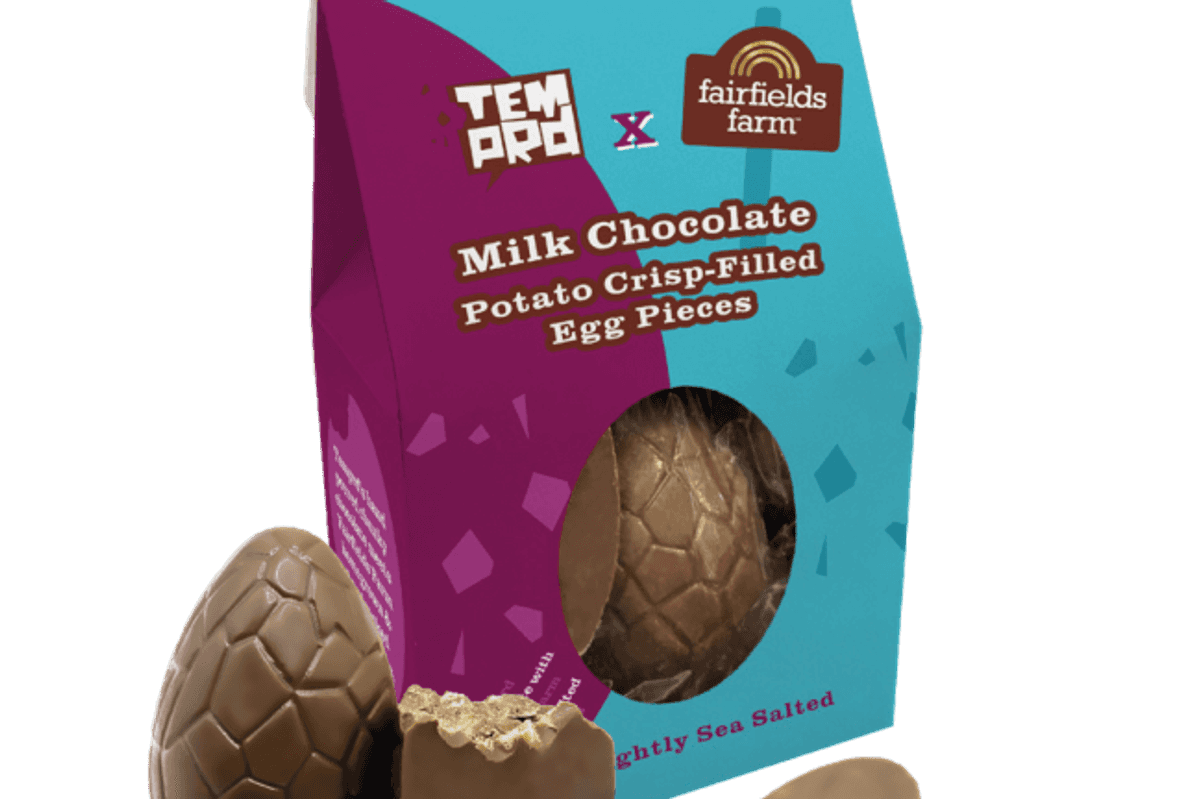 Fairfields Farm chocolate and crisp-filled Easter eggs