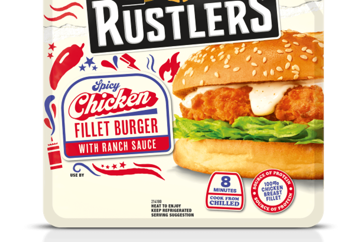 Rustlers taps into fried chicken obsession with spicy ranch burger