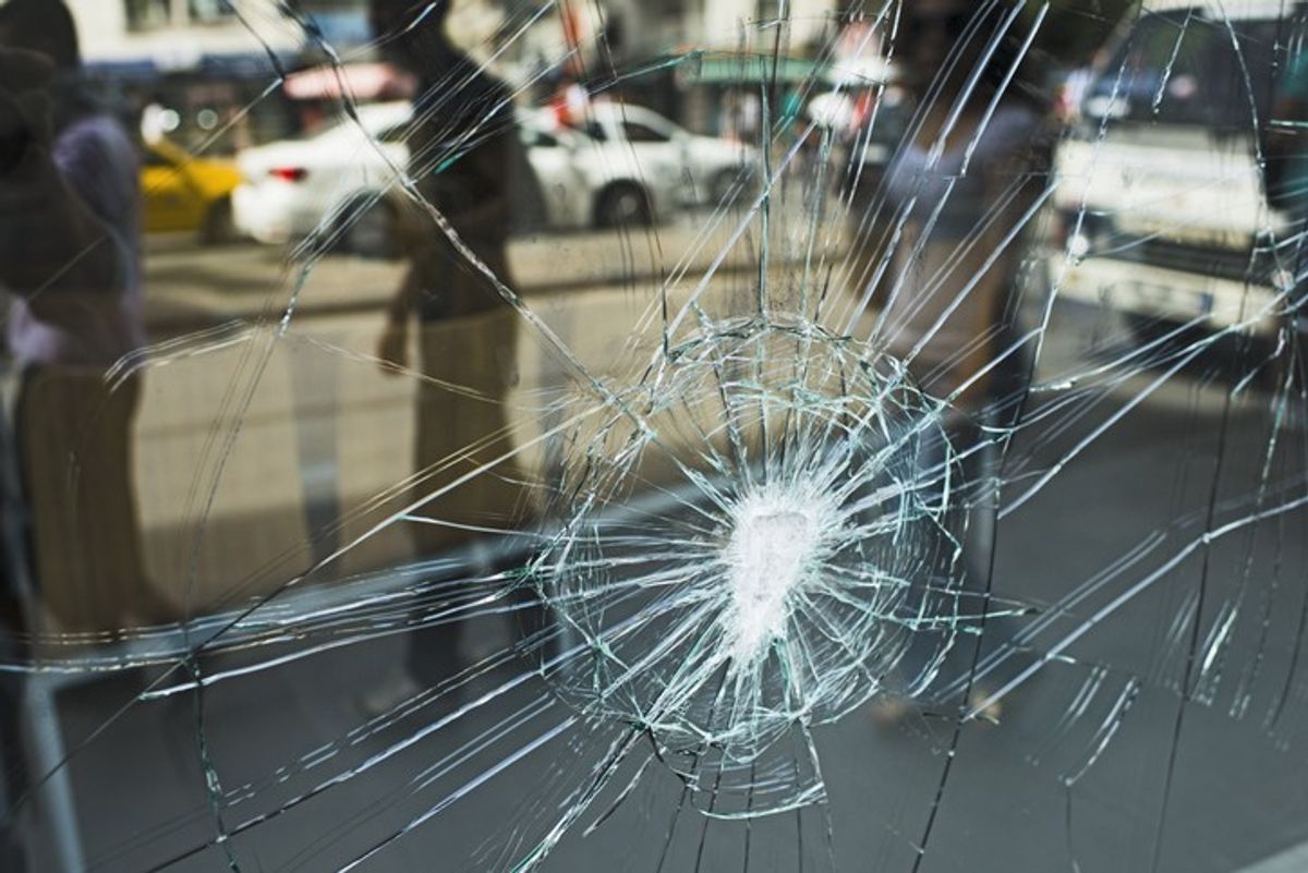 Ipswich shopfronts damaged by skateboard-wielding man during late-night rampage