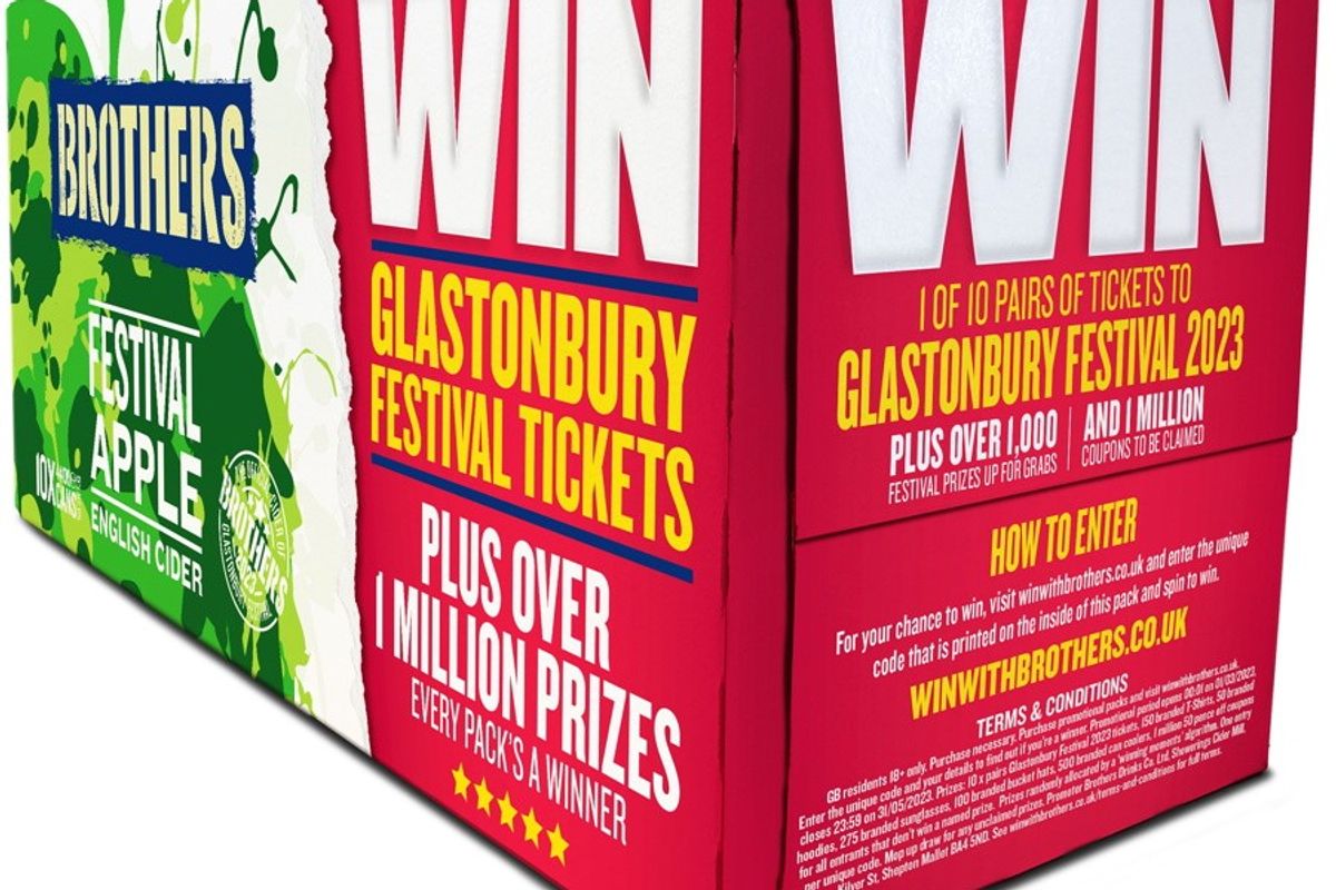 Brothers Cider announces major Glastonbury on-pack promo and festival variant