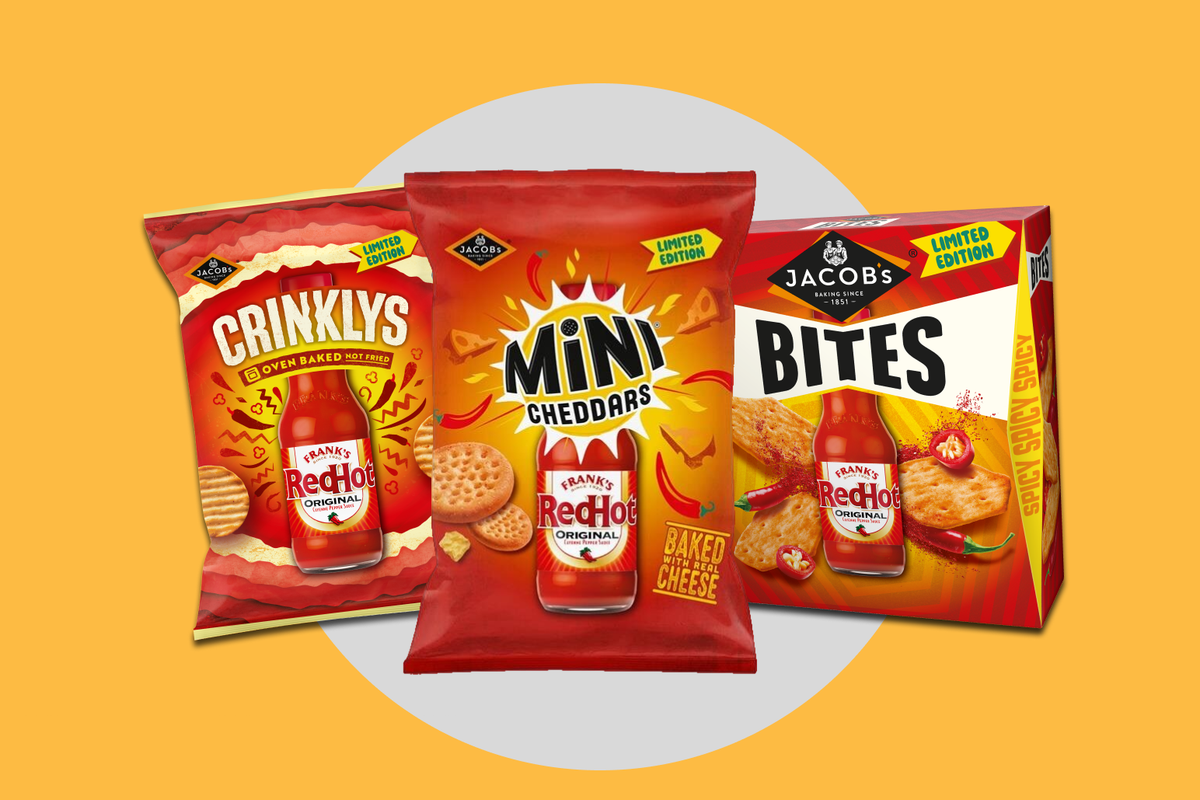 Jacob’s Crinklys, Mini Cheddars and Bites with Frank’s RedHot limited-edition packs