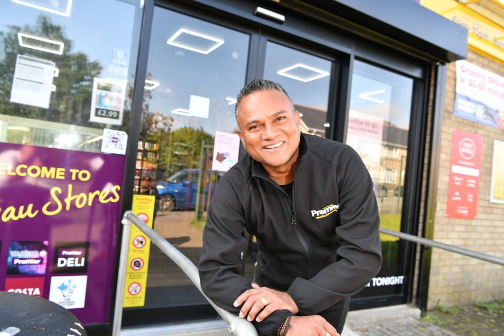 Jenarthen Saravanamuthu, 2024 Independent Retailer of the Year, at Premier Rassau Stores in Ebbw Vale, Wales.