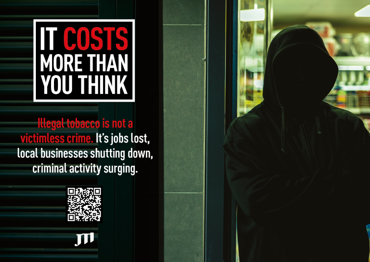 JTI poster warns retail crime from illegal tobacco trade