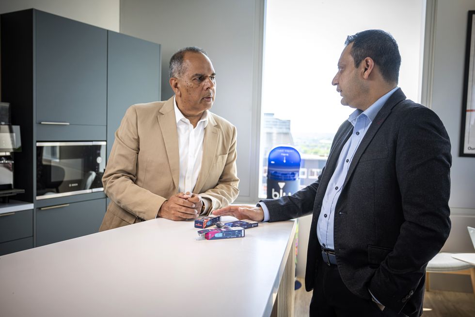 Kalpesh Solanki, Group Managing Editor, Asian Trader (R) with Patrick Ganguly, Managing Director, Imperial Brands UK