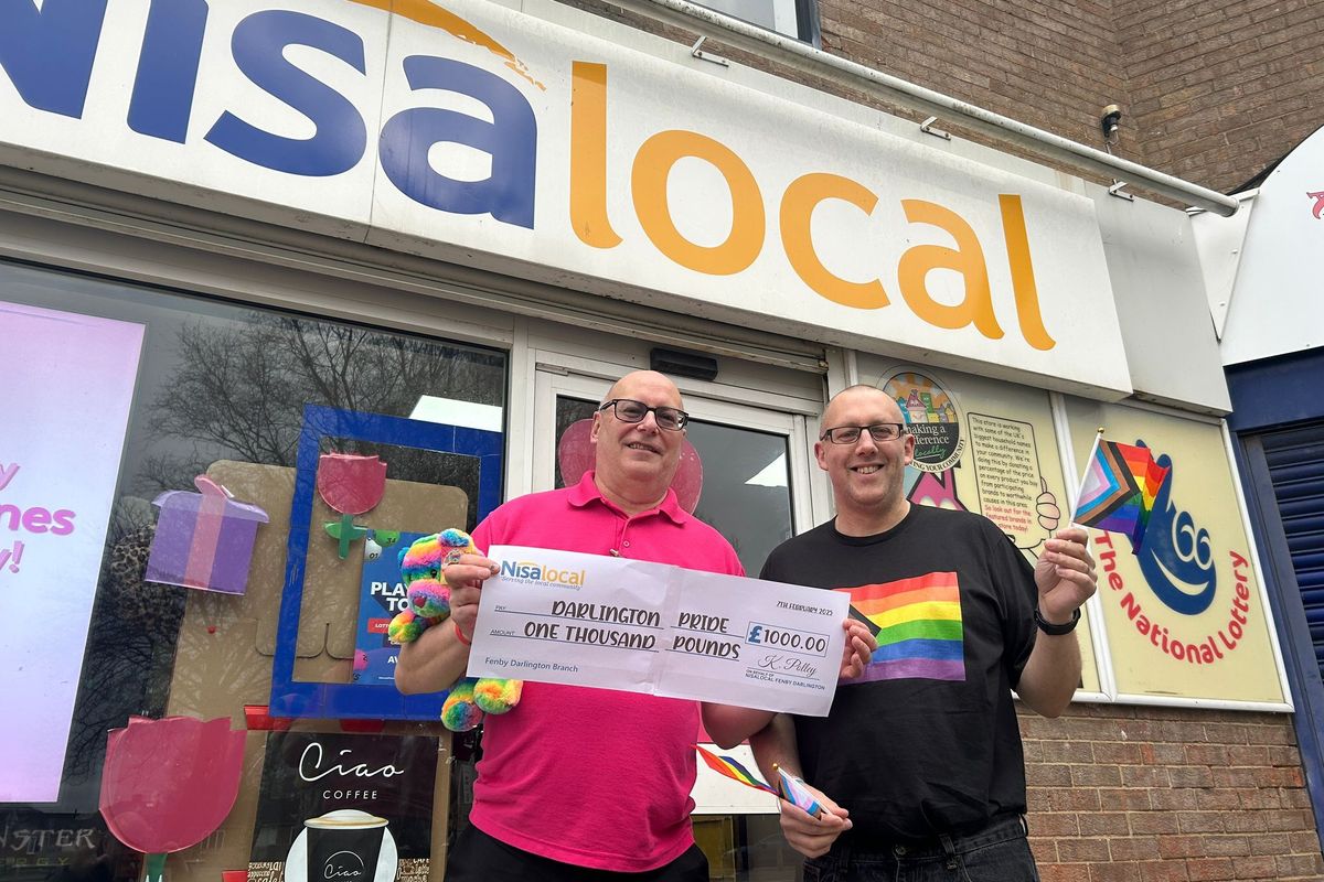 Kash Retail donates £1,000 through Nisa’s charity to support Darlington Pride Festival