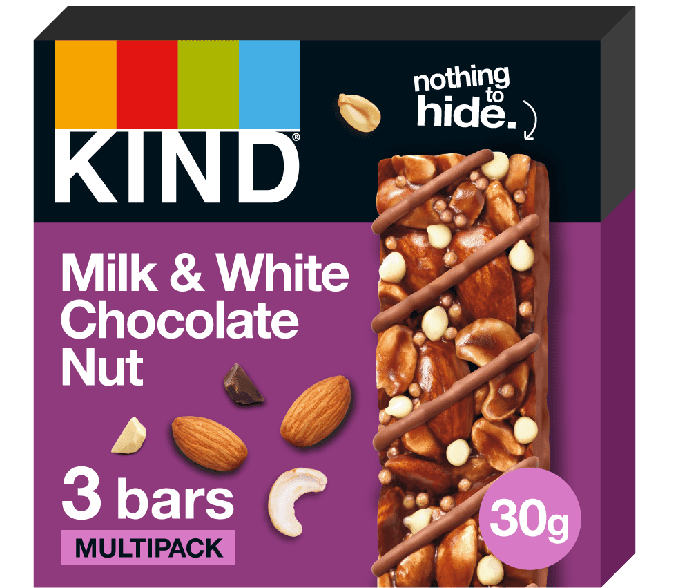 KIND Milk White Chocolate Nut bar launch