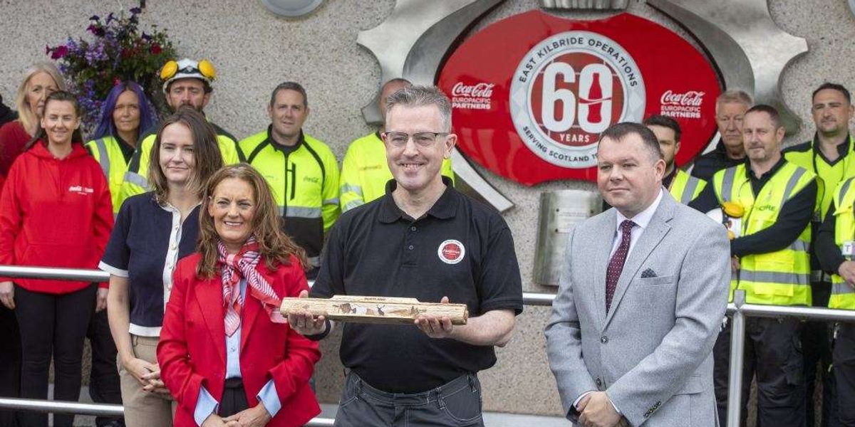 King's Baton Relay Visits CCEP East Kilbride Site