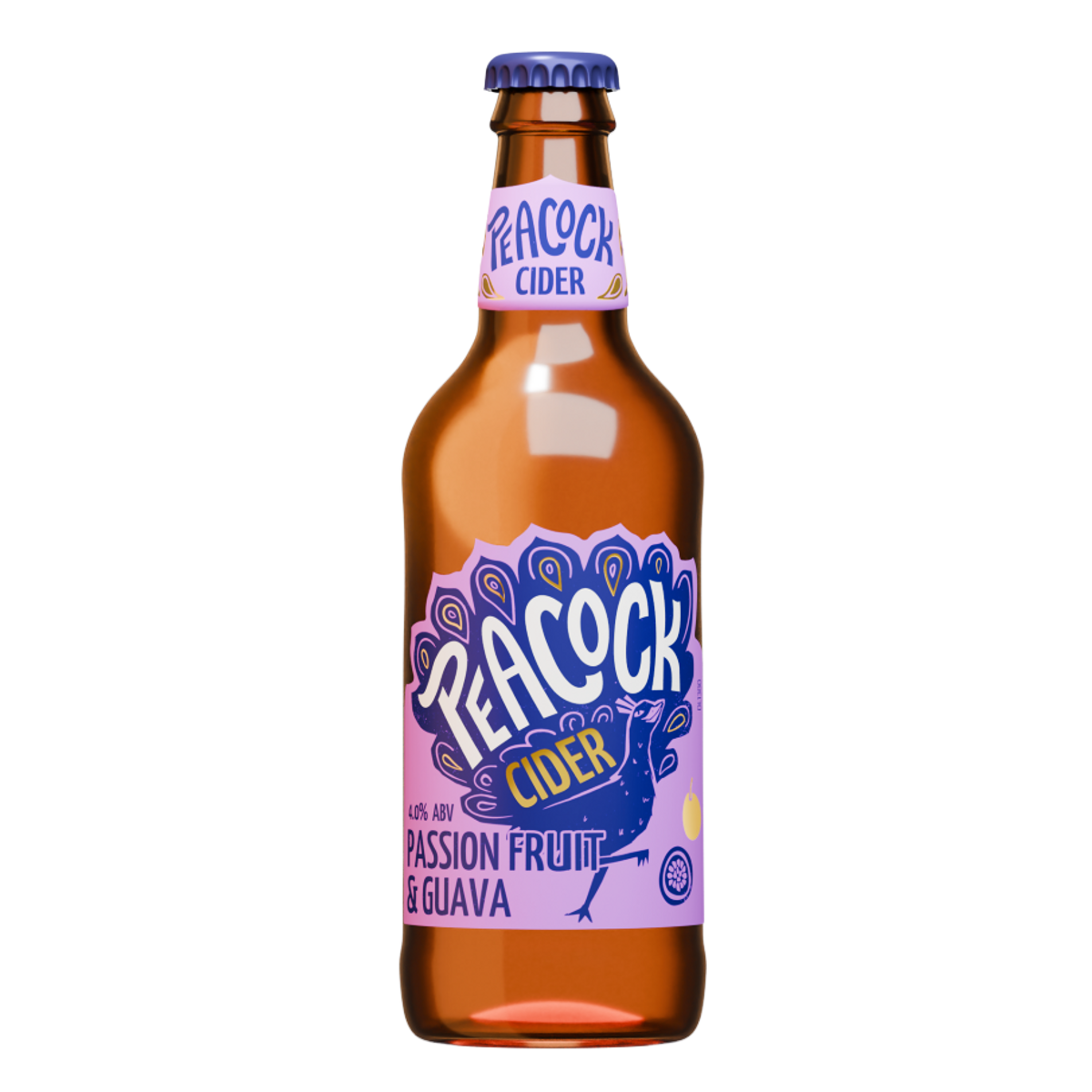 Kingfisher Peacock Passion Fruit & Guava cider bottle